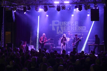 El grupo vasco Lie Detectors, durante su actuación en el XXXVI edición del Purple Weekend.