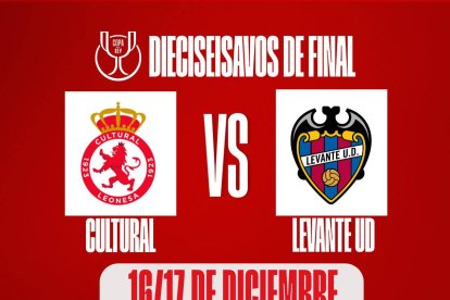 La Cultural se medirá al Levante en dieciseisavos de final de la Copa del Rey.