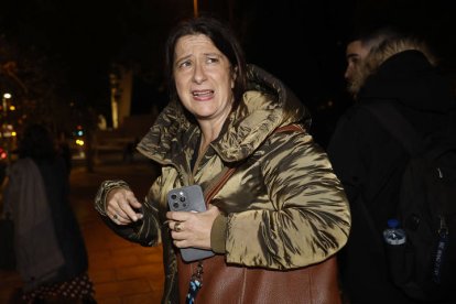 La exmilitante del PSOE Leire Díez a su salida de los juzgados de Plaza de Castilla en Madrid
