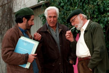 Enrique Gabriel, Luppi y Alterio de rodaje en León.