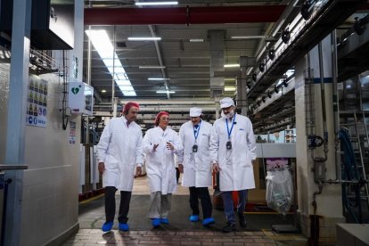 La consejera, durante su visita a las instalaciones.