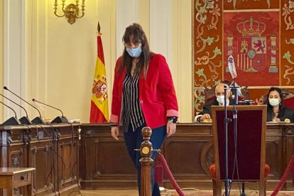 La condenada, en un momento de otro juicio en la Audiencia.