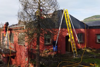 Intervención de los Bomberos en Molinaseca