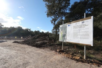 Obras en los accesos al polígono industrial.