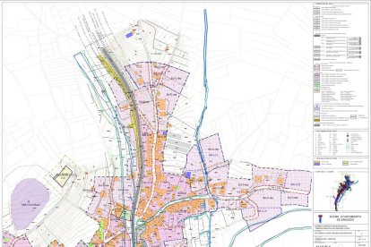 Vista parcial de la planimetría urbana de Sancedo.