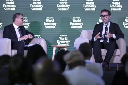 El ministro Cuerpo, ayer en Davos.