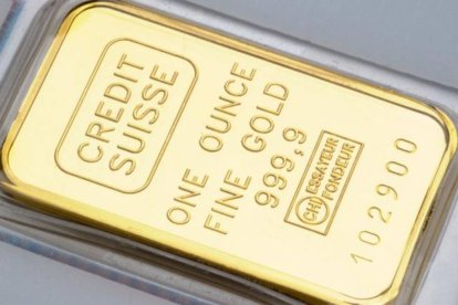 Una onza de oro, que ayer ha registrado su valor máximo.