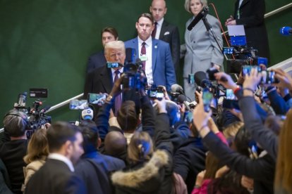 Trump ayer, en la cumbre de Davos.