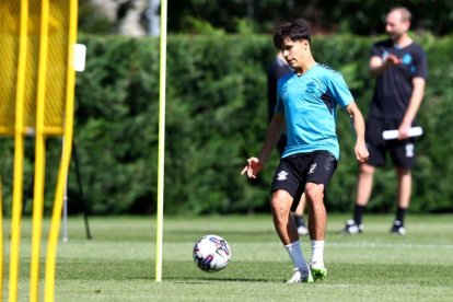 Larios entrena con el Southampton, en una foto de archivo.