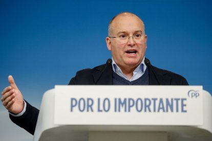 Tellado ayer, durante su intervención.