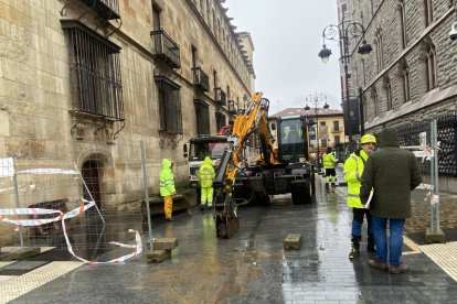 Las obras en la calle Ancha.
