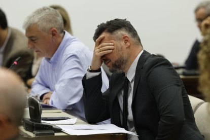 Rufián, en una comisión del Congreso.