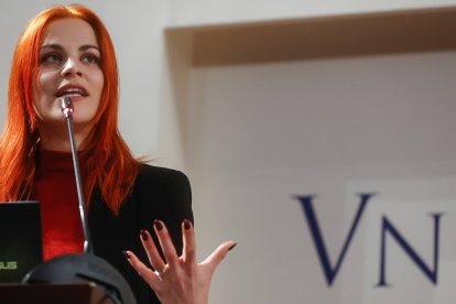 La astronauta leonesa Sara García Alonso, en una imagen de archivo, convertida en referente científico por su capacidad para inspirar a las nuevas generaciones con un mensaje claro: no tener miedo a soñar a lo grande.