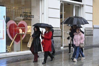 Un anuncio de San Valentín en un comercio.