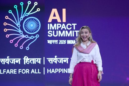 La ministra de Suecia, Ebba-Elisabeth Busch, en la cumbre.
