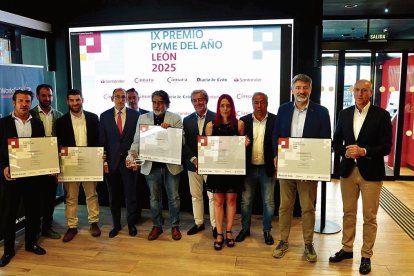 Las empresas leonesas ganadoras de la edición Premio Pyme del año en León en 2025..