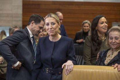 María Guardiola, presidenta extremeña en funciones, el jueves.