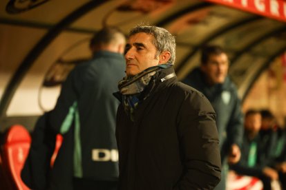 Ernesto Valverde durante el partido de Copa del Rey que jugó el Athletic Club en León el pasado mes de enero.