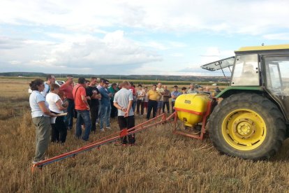 Agricultores participan en un curso de fitosanitarios, en una imagen de archivo.
