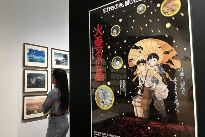 Imagen de archivo de una exposición dedicada al director Hayao Miyazaki maestro de la animación japonesa y cofundador del Studio Ghibli. EFE/ Nerea González.