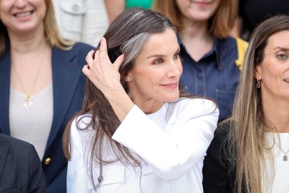 Letizia en el acto junto al Secretariado Gitano Foundation (FSG) en Madrid, el pasado 30 de abril.