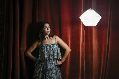 La cantante Chiara Oliver, durante una entrevista con EFE en 2024.  EFE/ Silvia García Herráez.