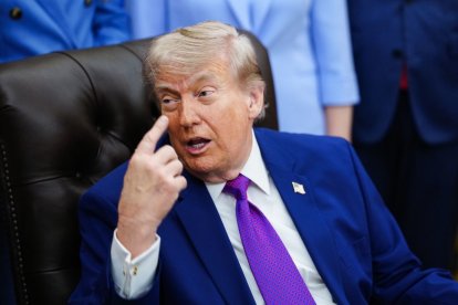 Trump ayer, en la Casa Blanca.