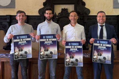 David Álvarez, Hugo Murciego, Julián García y Hugo Puente en la presentación del torneo.