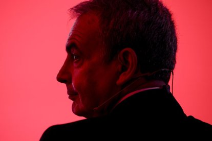 El expresidente del Gobierno José Luis Rodríguez Zapatero durante el foro China-Europe Talent Forum celebrado este jueves en Madrid.