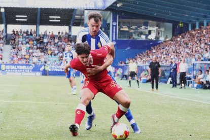 Andoni López, durante el reciente partido disputado por la Deportiva ante el Tenerife.