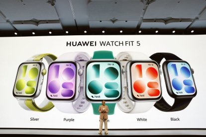 Imagen de la presentación de los smartphones de Huawei.