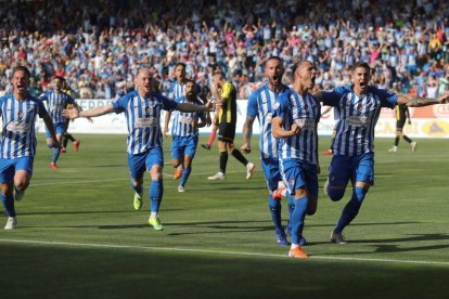 El último ascenso se produjo en el 2019 contra el Hércules.