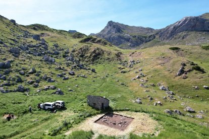 Plano aéreo de la excavación que se está llevando a cabo.