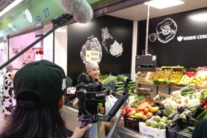 Una de las concursantes en el Mercado de Abastos