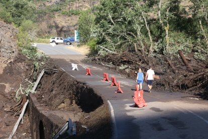 Estado de la carretera en la mañana de este miércoles.