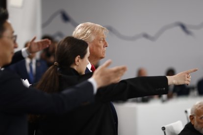 Trump ayer, en la cumbre del G-7 celebrada en Evián, Francia.