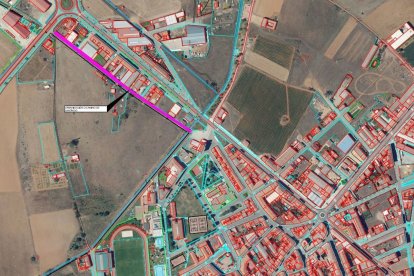 Plano con la calle Camino de Santiago de Santa María.