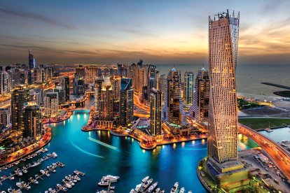 Imagen aérea de Dubai.
