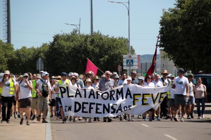 Tramo final de la marcha sobre la estación de Matallana