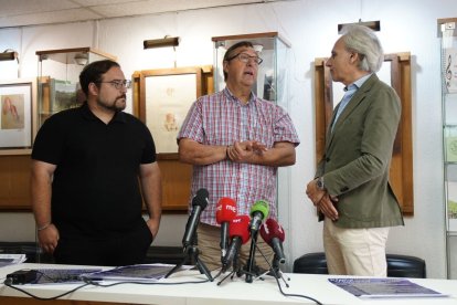 Diego García, José Manuel Pereira y Pedro Halffter, ayer en la presentación en Villafranca.