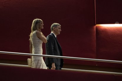 El presidente del Gobierno, Pedro Sánchez, y su mujer Begoña Gómez, en un acto oficial.