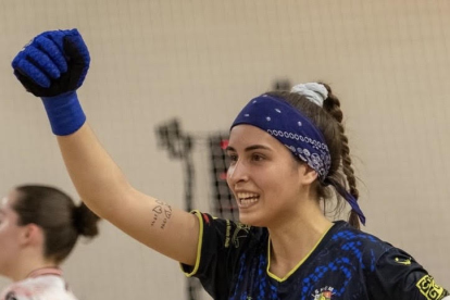 Marta Marujo durante un partido.