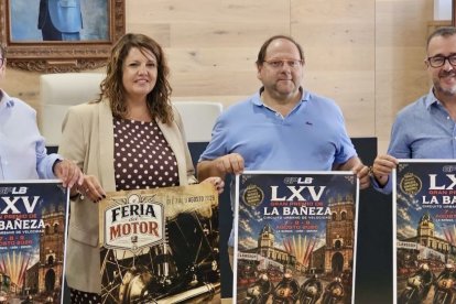 Momento de la presentación de la retransimisión del Gran Premio de La Bañeza del 9 de agosto.