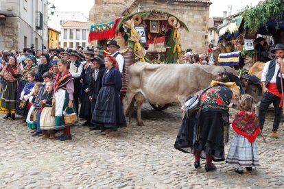 El tradicional concurso de carros engalanados por San Froilán, en una imagen de archivo.