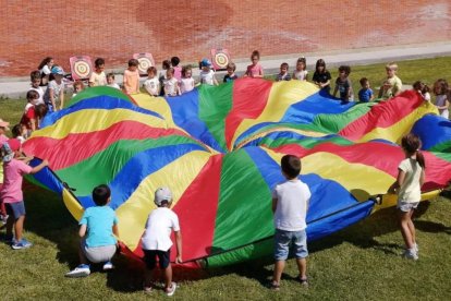 Imagen de un campamento infantil en León.