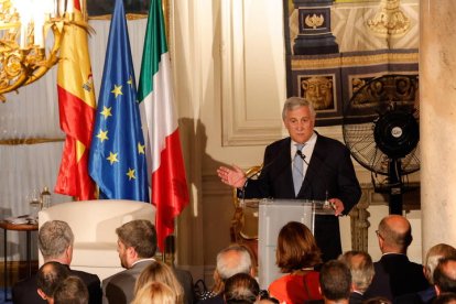 El primer ministro italiano, Antonio Tajani, durante el Foro Económico de España el pasado mes de julio.
