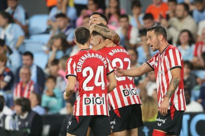 Athletic celebra un gol.
