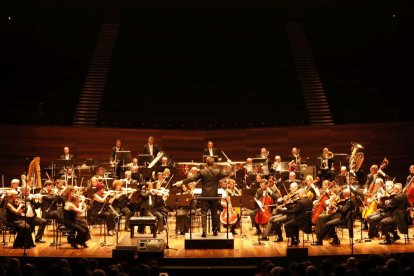 La orquesta sinfónica de Castilla y León en el festival.