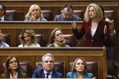 La berciana Silvia Franco en una interpelación en el Congreso.
