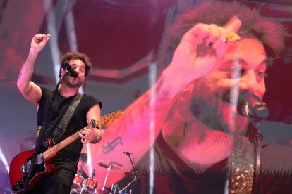 Rafa Val, durante el concierto de Viva Suecia en Ponferrada.
